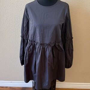 Missguided Charcoal Oversized Mini Dress